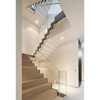 Escalier intérieur DB à double plaque d'acier, marches en bois, droit, en zigzag, ou en forme de Z