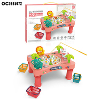 Table de pêche électrique éducative pour les enfants, 3 joueurs, planche de jeu incluse