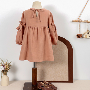 Abbigliamento per Bambini in <span class=keywords><strong>Cotone</strong></span> Biologico, Vestiti per Bambine, Abiti in <span class=keywords><strong>Mussola</strong></span>, Vendita all'Ingrosso, Vestiti Autunno Inverno per Bambine - Product Image 3