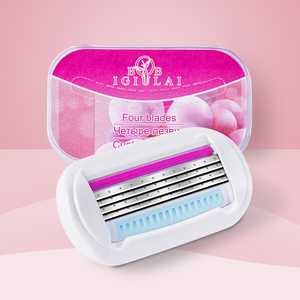 8 Hộp Mực/Gói Cạo Lưỡi Cho Phụ Nữ Đức Lưỡi Dao Không Gỉ 4 Lớp Nhãn Hiệu Riêng Tóc Remover An Toàn Dao Cạo GF-0328 - Product Image 3
