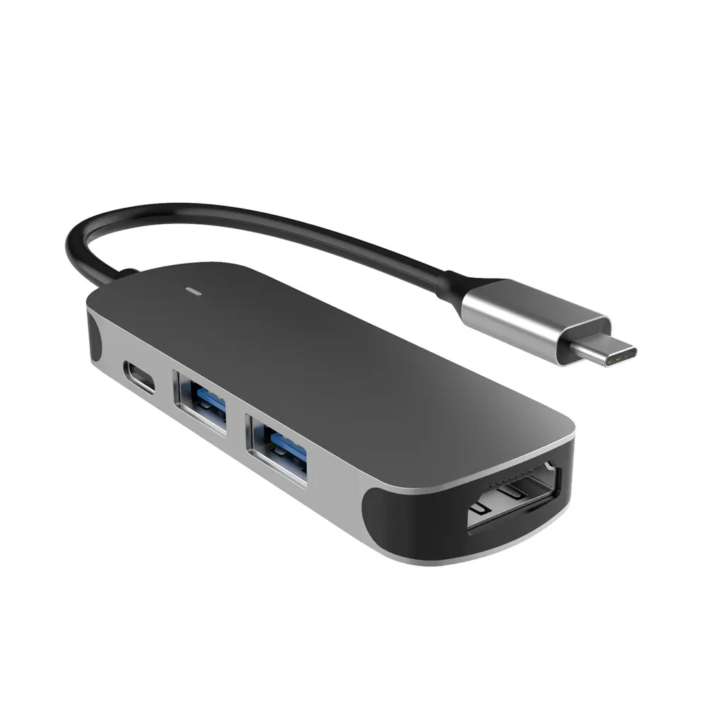 4 in 1 tip C Hub veri transferi destekler HDMI 4 K PD yerleştirme istasyonu USB 3.0 USB HUB yerleştirme istasyonu