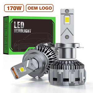 หลอดไฟ LED กำลังสูง 170W พร้อมไดรเวอร์ภายนอก ท่อทองแดงคู่ สำหรับ HIR2 <span class=keywords><strong>H7</strong></span> 9012 H10 9145 H4 H19 H13 9004 9007 สว่างพิเศษ ขายส่ง - Product Image 1