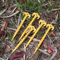 Crochets de tente en plastique, piquets, accessoires pour tentes de Camping, clous de Support au sol, vis d'ancrage, abri, piquets de tente, 10 pièces