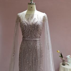 Jancember SCZ153 Hermosos vestidos de noche con mangas casquillo Sudáfrica para mujeres - Product Image 4