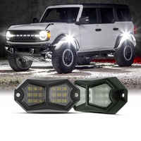 Feux Rock Haute Qualité 12-24V 18 LED RGB Blanc Pur pour Camion Remorque 4x4 Hors-Route Jeep Autres Accessoires d'Éclairage Automobile Pickup SUV