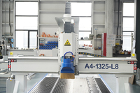 Routeur CNC de haute qualité à 3 axes pour le travail du bois A4-1530-L8-Pro avec table à vide simple et changeur d'outils automatique pour la gravure et la découpe du bois