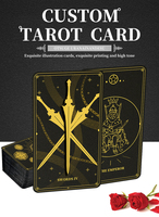 Impression personnalisée Vente en gros Jeu 7x12cm 78 cartes Cartes de tarot originales avec guide