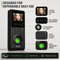 EBKN EN-606 Sistema de Control de Acceso Biométrico por Huella Dactilar y RFID, Máquina de Registro de Tiempo y Asistencia, Control de Acceso Inteligente para Puertas