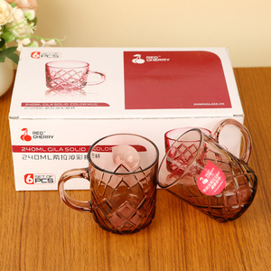 Verre en cristal cylindrique, design simple, couleur rose, pour eau, thé, jus, usage festif, verre individuel - Product Image 4