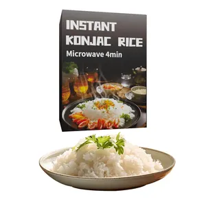 Harga pabrik nasi Konjac instan Bebas Gluten Makanan Sehat beras Shirataki kering