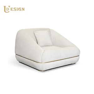 Sofà di lusso accento sofà mobili soggiorno italia lusso di alta qualità in pelle di importazione divano divano singolo sedia