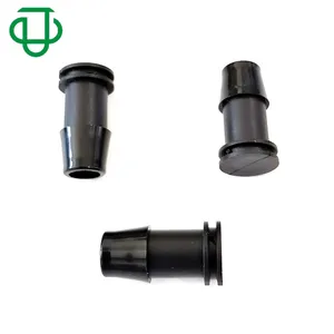 Black Pp 3/8 "Slang Weerhaak Pijp Fitting Prikkeldraad Waterslang Connector Plastic Slangstop Einde Plug Voor 9.5Mmid Tubing