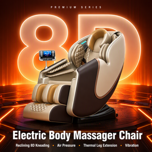 Fauteuil de massage des tissus profonds, relaxation musculaire, soulagement du stress, pétrissage, chaleur, compression par airbag, étirement zéro gravité 8D - Product Image 1
