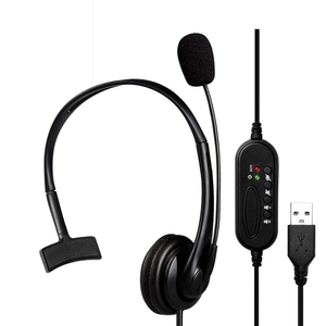 Tai Nghe <span class=keywords><strong>USB</strong></span> Monaural Có Micrô Tai Nghe Máy Tính Có Chức Năng Khử Tiếng Ồn - Product Image 1