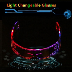 Led kính cho người lớn 7 màu sắc 4 chế độ ánh sáng lên nhấp nháy kính cho nam giới phụ nữ cyclops tương lai phong cách - Product Image 3