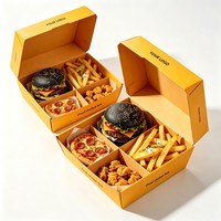 Offre Spéciale – Boîtes à lunch jetables biodégradables avec pelliculage brillant, imprimées à l'encre de soja, pour plats à emporter et restauration rapide