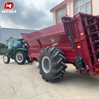 Épandeurs d'engrais montés sur tracteur à double essieu avec vis hélicoïdale pour l'épandage de sels organiques, de boue et d'améliorant nutritif pour le sol agricole