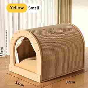 Maison de luxe moderne pour chat et griffoir en sisal imperméable, design ovale surélevé, anti-morsure, haute qualité, pour usage intérieur - Product Image 4