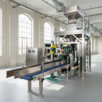 Vollautomatische 5kg-50kg Tierfutter-Getreide-Bohnen-Nüsse-Weizen-Mais-Verpackungsmaschine Reis-Samen-Salz 25kg Automatische Wiege- und Abfüllanlage
