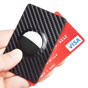 OEM ODM carbon fiber smart card slim find my card holder wallet