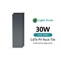 Tuiles solaires photovoltaïques BIPV à double vitrage en tellurure de cadmium, modèle de production d'énergie de 30 W, DYW-XLB01