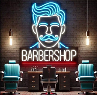 Dropshipping : Enseigne néon LED personnalisée avec design gratuit, Enseigne lumineuse LED personnalisée avec logo pour Barbier, Chambre, Fête d'anniversaire, Maison