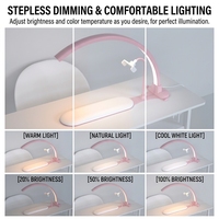 Nouveau modèle Lampe à ongles demi-lune pour salon de manucure et coussin 2 en 1, lumière froide et chaude, lampe de bureau pour ongles