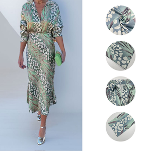 Ensemble de jupe longue pour femmes, style bohème chinois, imprimé, respirant, printemps automne, en stock, vente en gros, tenue ethnique tendance - Product Image 4