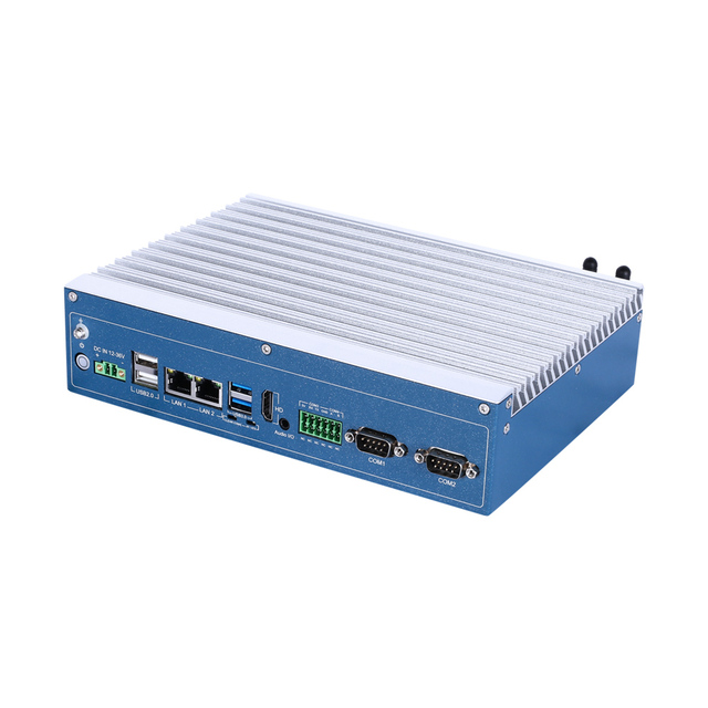 New J6412 CPU Industrial Mini Box PC Aluminum Alloy Embedded Fanless DDR4 RAM AU Plug Anti-Vibration Pressure/EMC/ESD Protection