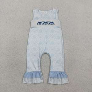 ชุดรอมเปอร์เด็กทารก SR3570 RTS ลายหมีสีฟ้า แขนสั้น ขายส่ง ชุดจั๊มสูทเด็กผู้ชายทรงบับเบิ้ล - Product Image 2