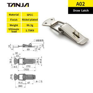 Tanja kích cỡ khác nhau A02 công nghiệp bằng gỗ hộp công cụ chốt khóa mùa xuân Hasp Slam chốt Hộp vẽ kẹp chốt - Product Image 4