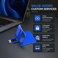 Clé USB promotionnelle pliable personnalisée pour cartes de visite, 16 Go, 32 Go, vente en gros