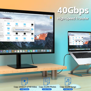 <span class=keywords><strong>Cable</strong></span> USB4 Coaxial Thunderbolt 3 de PVC de Fábrica OEM, 40 Gbps, 4K, Tipo C, 100 W para Carga Rápida, Transferencia de Datos y Video, para Laptop y <span class=keywords><strong>PC</strong></span> - Product Image 2