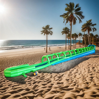 Long toboggan gonflable personnalisé de ville d'eau N toboggan gonflable commercial extérieur toboggan aquatique de 1000 pieds pour adulte