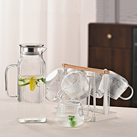 Pemasok Pabrik Gelas Tahan Panas Wadah Air Rumah Tangga Pitcher Transparan Dapat Digunakan Kembali untuk Air Dingin/Panas untuk Minuman Sehari-hari.