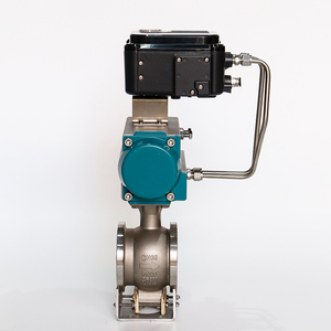 Válvula de Bola Tipo V de Control Neumático DN65 Fabricada en China - Product Image 3