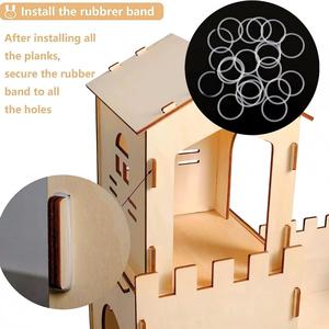 Lussuosa Casetta Moderna in Legno per Conigli con Nido, Gabbia Miniatura per Piccoli Animali, Uso Domestico - Product Image 4