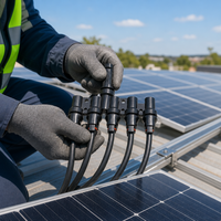 Connecteur en T pour panneau solaire, style MC4 4 en 1, 1000V 30A, étanche IP67, connecteur de câble photovoltaïque, usine OEM