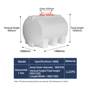 ถังเก็บน้ำใต้ดินแบบแนวนอน ขนาด 1 ตัน สำหรับมืออาชีพ - Product Image 1