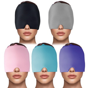 Chapeau de thérapie par le froid à gel, extensible et réutilisable, à double couche, pour soulager les maux de tête et les migraines, avec ajustement à 180 degrés pour la tête et les <span class=keywords><strong>yeux</strong></span> - Product Image 5