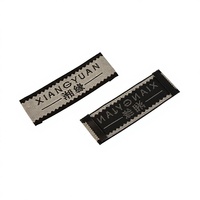 Étiquette de col de vêtement rectangulaire en polyester brodé, durable, imperméable et écologique, personnalisée, marque Fangnian, fabriquée à Guangdong