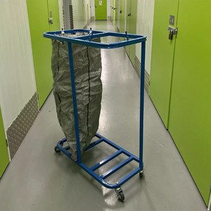 JH-Mech facile da usare Mobile porta sacchi per posta doppia in acciaio regolabile ed espandibile - Product Image 2