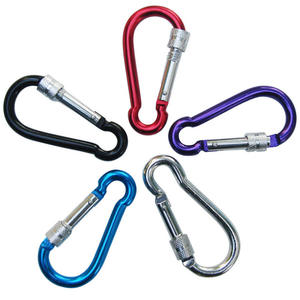 พวงกุญแจคาราบิเนอร์อะลูมิเนียมรูปทรงน้ำเต้า ทนทาน ใช้สำหรับตั้งแคมป์ เดินป่า อุปกรณ์เสริมสำหรับพวงกุญแจและตะขอเกี่ยวกระเป๋า - Product Image 5
