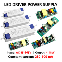 Alimentation LED 12-80V, transformateur redresseur 85-265V AC-DC 4-48W 280-600mA avec boîtier ABS pour lampe à courant constant