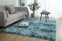 Grand tapis d'appoint luxueux et moelleux en polyester imprimé à la machine pour salon, tapis moelleux pour la maison, tapis de salon