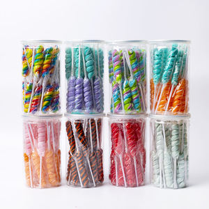 קשת צבעונית בהתאמה אישית מגוון רחב של מקל צורה טוויסט ליפופ קשה מתוק - Product Image 6