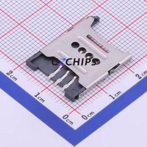 DS1138-06-06SS4BSR SIM Card <b>Connector</b> SMD <b>Connector</b> Flip Cover Type <b>Mini</b> SIM Card Card Holder 1.85mm - Product Image 1