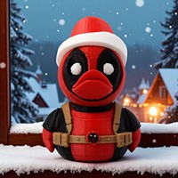Vashine 3D Canard de Noël Amusant Jouets Décoration Maison Boîte Mystère Éco-responsable Ventilateur à Main Personnalisé Gadgets Cool Artisanat Créatif en Plastique Jouet