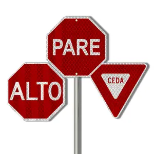 Trafic Sign Maniakturers Verkeersborden In Spaans Stop Bewegwijzering Bord Alt Paring Ceda Bord