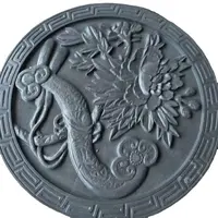 黒砂岩工場天然石レリーフ花彫刻パターンデザインと生産